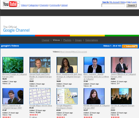 Youtube Google Channel
