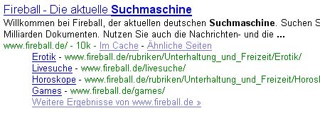 Sitelinks Beispiel